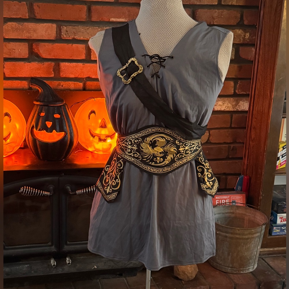 Hunger Games - Katniss huntress costume- grey, black, gold